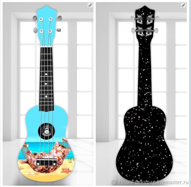 радужный укулеле с котиком. укулеле кот. кот играет. укулеле с котами. кот с гитарой.
