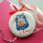 Пряник- подарок на 23 февраля  "Синие коты"