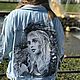 Denim patterned Daenerys Game of Thrones hand painted, Outerwear Jackets, St. Petersburg,  Фото №1