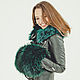 Raccoon fur emerald muff. Clutch. Forestfox. Family Fur Atelier. Online shopping on My Livemaster.  Фото №2