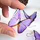 Transparent Earrings Bright Purple Lilac Fluttering Butterflies For Children. Earrings. WonderLand. Online shopping on My Livemaster.  Фото №2