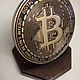 Bitcoin (Биткоин). Сувенирные монеты. МАСТЕРСКАЯ РЕЗНОЙ ИКОНЫ АРТЕМА БУРОВА. Интернет-магазин Ярмарка Мастеров.  Фото №2