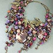 Украшения handmade. Livemaster - original item Purple Hop Necklace made of natural stones. Handmade.