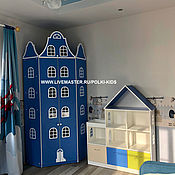 Кукольный домик-стеллаж полка для кукол, игрушек  МЛ-76