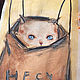 Order 'I carry a cat and happiness' watercolor painting (cats). Nadezda Perova. Livemaster. . Pictures Фото №3