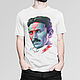 T-shirt cotton 'Nikola Tesla - ziggy Stardust', T-shirts and undershirts for men, Moscow,  Фото №1