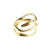 Украшения handmade. Livemaster - original item Gold spiral ring, spiral ring, stylish ring. Handmade.