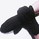 Order Men's knitted mittens-transformers Black. Warm Yarn. Livemaster. . Mittens Фото №3