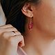 Earrings with rhodonite ' Ariadne', Earrings, Moscow,  Фото №1
