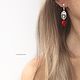 Order Asymmetric coral Reef earrings bright red noticeable. LovelyStones. Livemaster. . Earrings Фото №3