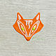 Applique patch badge embroidery Portrait of a Fox FSL lace free, Applications, Moscow,  Фото №1