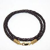 Украшения handmade. Livemaster - original item Choker, cord, gaitan leather braided 4 mm. Handmade.