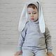 Детский костюм зайчика "Bunny" серый. Комплекты одежды для малышей. Sidiko. Интернет-магазин Ярмарка Мастеров.  Фото №2