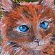 Заказать 'Red' painting (orange, cats, cats). 'More vnutri' Nadezhda. Ярмарка Мастеров. . Pictures Фото №3