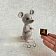 Funny plush little Mouse , gray toy small mouse. Stuffed Toys. The wizard shop Galina Teterina. Online shopping on My Livemaster.  Фото №2