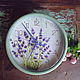 'lavender blue no. 4' wall clock. Watch. botanica-m. Online shopping on My Livemaster.  Фото №2