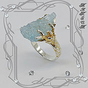 Украшения handmade. Livemaster - original item Vintage - Vintage ring 925 sterling silver, aquamarine crystal.. Handmade.