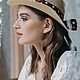 Женская шляпка с лентой в горошек. Шляпы. Diana Pavlovskaya. Ярмарка Мастеров.  Фото №5