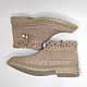 Knitted ankle boots, beige cotton. Ankle boot. florina34. My Livemaster. Фото №6