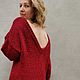 Real red in a dress with a long scarf Knitted dress. Dresses. svetlana-sayapina. My Livemaster. Фото №5