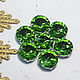 Rivoli rhinestones 14 mm Green light green in a frame, Rhinestones, Solikamsk,  Фото №1
