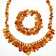 Set 'Rockfall' amber. Necklace and bracelet, Jewelry Sets, Belokuriha,  Фото №1