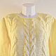 Women's sweater, pale yellow color with braids, Sweaters, Kirov,  Фото №1