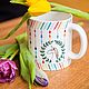 Unicorn in love.. Mug handmade ceramics, Mugs and cups, Zhukovsky,  Фото №1