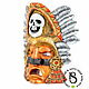 Order Carved wooden mask 'Priest of the God Tezcatlipoca'. Carved masks from Serg Bula. Livemaster. . Interior masks Фото №3