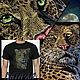 On the night... (cheetah). Design for machine embroidery. Embroidery tools. Nata-xa_1. My Livemaster. Фото №5