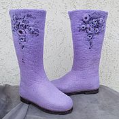 Обувь ручной работы handmade. Livemaster - original item Felted boots on the sole 