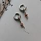 Серьги Конго 'Chic silver rose' с подвесками. Серьги-кольца. Reo Rhoeo (reorhoeo). Ярмарка Мастеров.  Фото №5