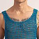 Men's T-shirts and T-shirts: men's mesh T-shirt. T-shirts and undershirts for men. Crochet clothing. Olesya Petrova. Online shopping on My Livemaster.  Фото №2