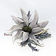 Chamomile brooch. Silk flowers, cloth flowers, Flowers, Moscow,  Фото №1