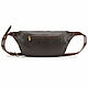 Order Leather chest bag 'Melbourne' (dark brown). Russian leather Guild. Livemaster. . Waist Bag Фото №3