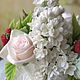 Заказать Интерьерная композиция «Малиновый чай» из холодного фарфора. FlowerKseni - Ксения Изотова. Ярмарка Мастеров. . Букеты Фото №3