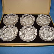 Винтаж ручной работы. Ярмарка Мастеров - ручная работа Set of ashtrays Vleikristall Germany 50s lead crystal. Handmade.