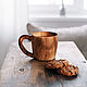 A mug for drinks made of natural wood Siberian cedar C61, Water Glasses, Novokuznetsk,  Фото №1