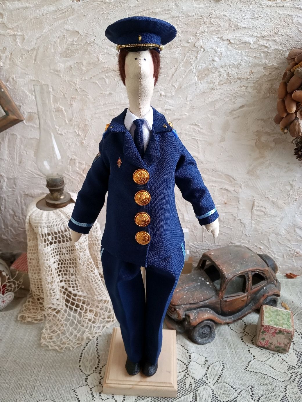 Портретная кукла Полиция Текстильная кукла в стиле тильда