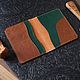 Passport cover made of green and brown leather. Passport cover. qualitas. Online shopping on My Livemaster.  Фото №2
