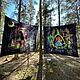 Флюрные полотна «Трилогия» Светится в UV Фестивальный Декор Баннер. Декор. ANAHART. Ярмарка Мастеров.  Фото №5