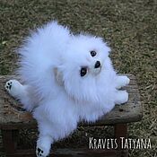 Куклы и игрушки handmade. Livemaster - original item Soft toys: White Pomeranian Snowball. Handmade.