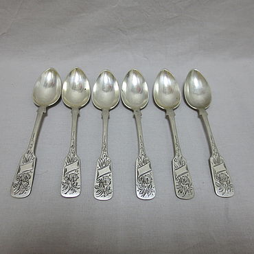 Сувениры и подарки ручной работы. Ярмарка Мастеров - ручная работа Набор чайных ложек, серебро 800 проба, вес 95,44.. Handmade.