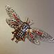 Order Brooch Cicada is silver with sapphires and rhodolite. SELENA. Livemaster. . Brooches Фото №3