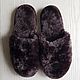 sheepskin Slippers brown, Slippers, Moscow,  Фото №1