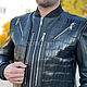 Order Crocodile and lamb leather jacket. exotiqpython. Livemaster. . Mens outerwear Фото №3