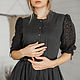  linen long dress with buttons. Dresses. Авторская льняная одежда 
Elena Golovina. Online shopping on My Livemaster.  Фото №2