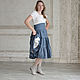 Linen skirt with corset belt /70 cm. Skirts. pugovkino delo (Pugovkino-delo). My Livemaster. Фото №4