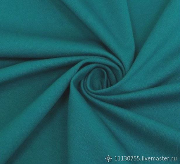Ткань Армани шелк с эластаном морская волна, Ткани, Москва,  Фото №1
