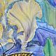 Картина «Ирисы и бабочки».  Профессиональная живопись.     в гостиную. Картины. Авторские подарки Ольги Оксанчук. Ярмарка Мастеров.  Фото №6